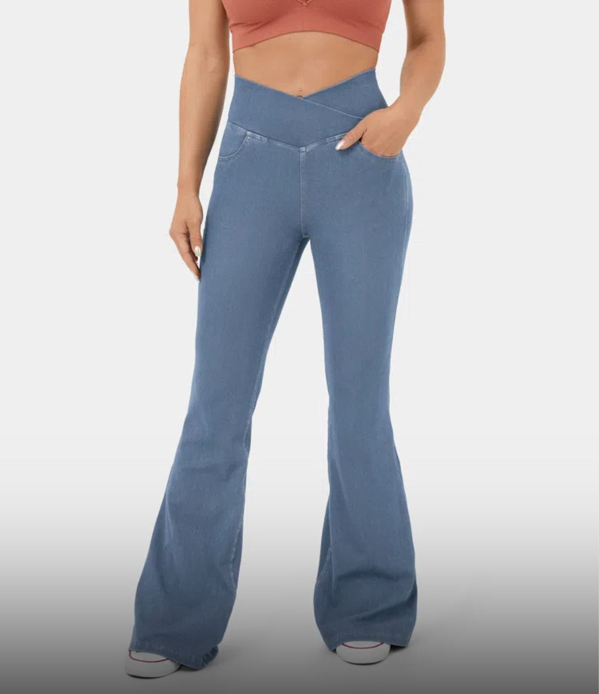 High Waisted Flare Jeans by VALEVA