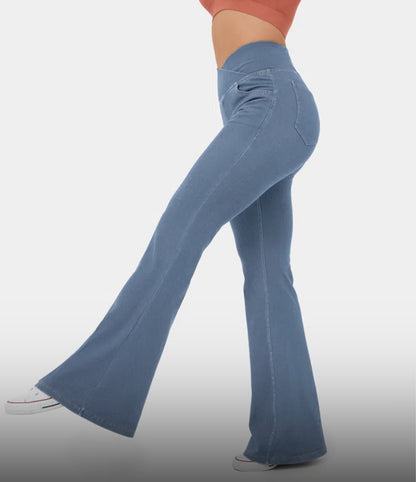 High Waisted Flare Jeans by VALEVA