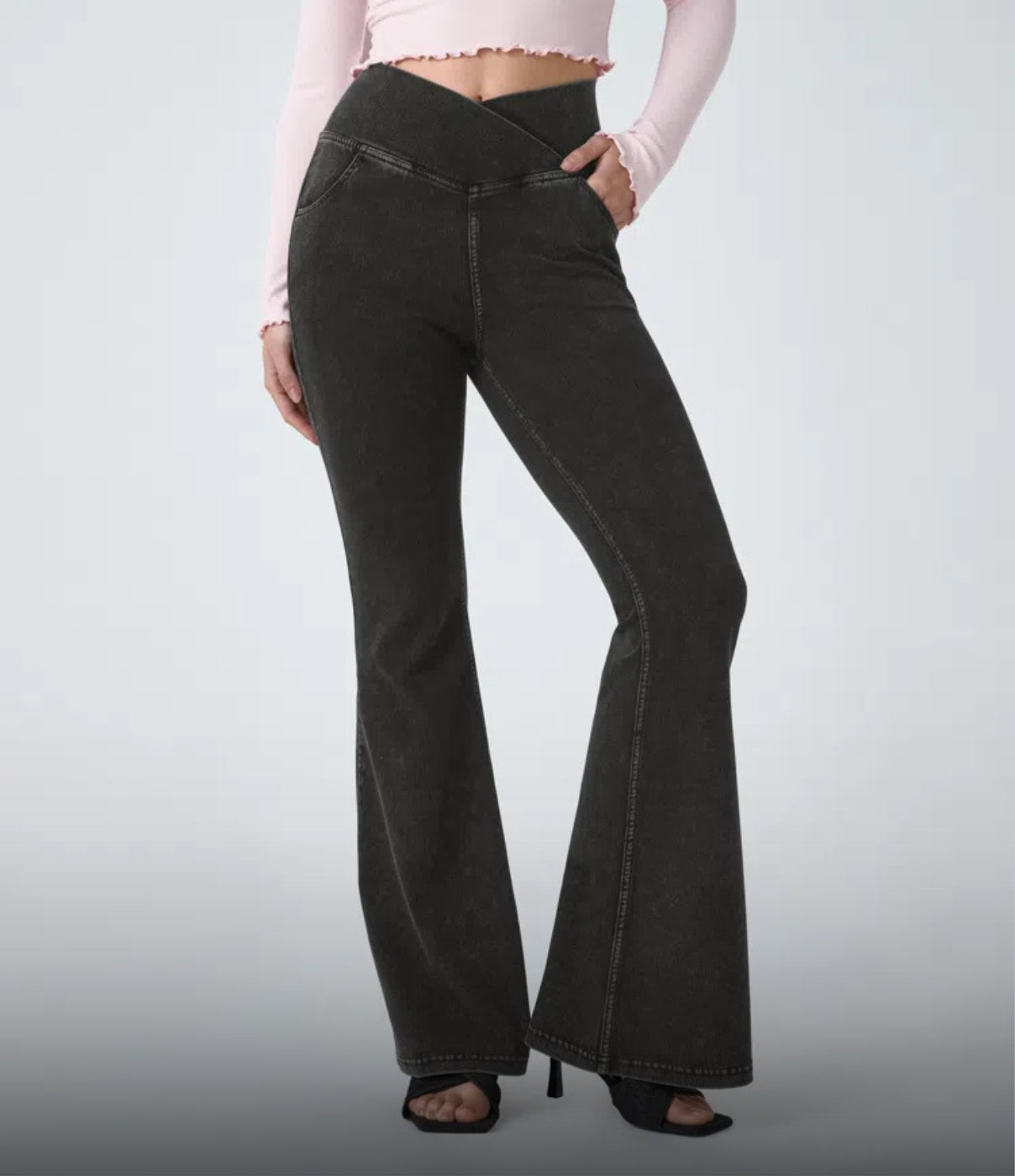 High Waisted Flare Jeans by VALEVA