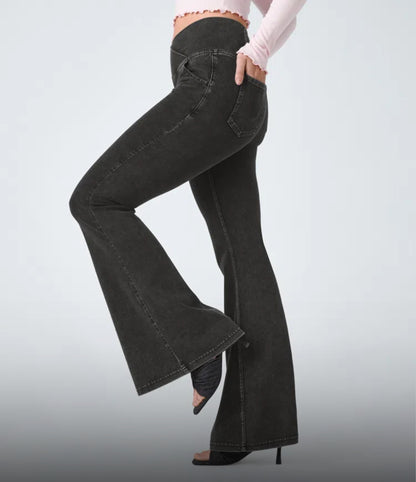 High Waisted Flare Jeans by VALEVA