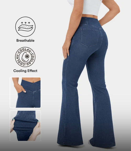 High Waisted Flare Jeans by VALEVA