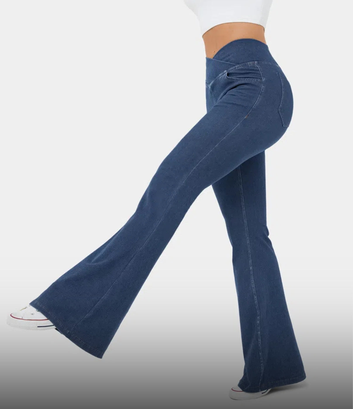 High Waisted Flare Jeans by VALEVA