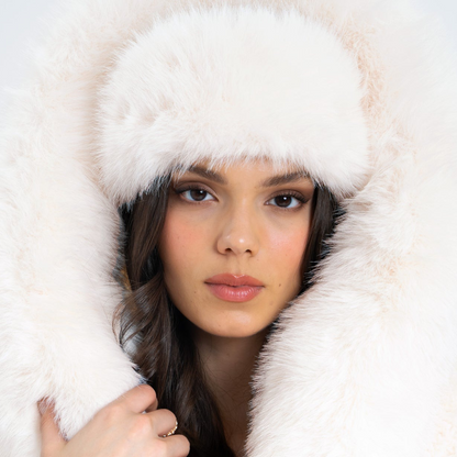 Faux Fur Clear Top Hat