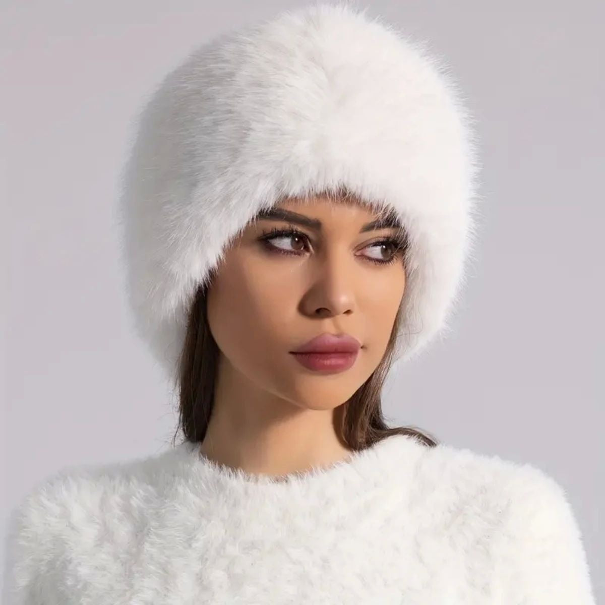 Faux Fur Clear Top Hat