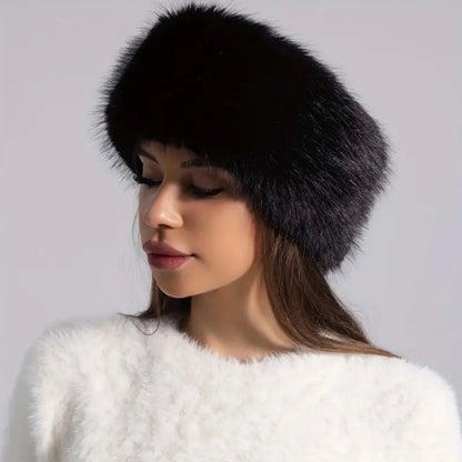 Faux Fur Clear Top Hat